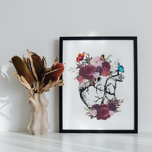 emberi szív virágokkal digitális termék - művészet - grafika & illusztráció - digitális - Meska.hu