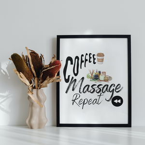 coffee massage repeat egy masszőr élete kávé masszázs és minden elölről digitális termék - művészet - grafika & illusztráció - digitális - Meska.hu