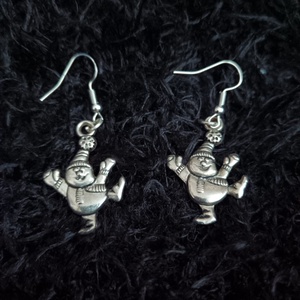 Vidám hóember fülbevaló , Ékszer, Fülbevaló, Lógó fülbevaló, Ékszerkészítés, MESKA
