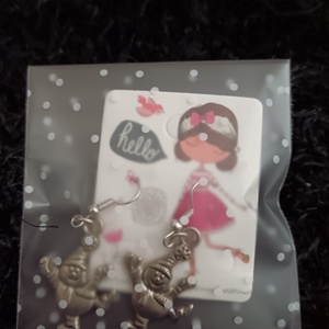 Vidám hóember fülbevaló  - ékszer - fülbevaló - lógó fülbevaló - Meska.hu