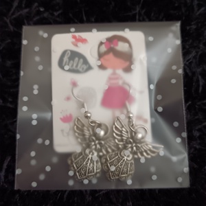 Angyal fülbevaló  - ékszer - fülbevaló - lógó fülbevaló - Meska.hu