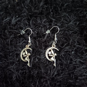 Tündér a holdon fülbevaló , Ékszer, Fülbevaló, Lógó fülbevaló, Ékszerkészítés, MESKA