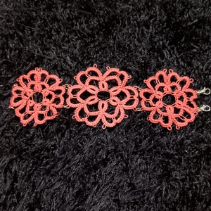 Nagy hajócsipke virágos karkötő , Ékszer, Karkötő, Széles karkötő, Ékszerkészítés, MESKA