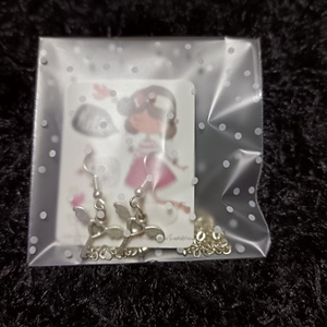 Angyal szárnyas szív kulcs fülbevaló és nyaklánc szett  - ékszer - ékszerszett - Meska.hu