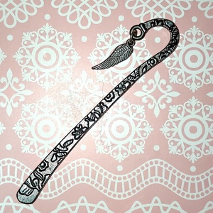 Fém könyvjelző angyalszárny fityegővel � védelem és inspiráció minden oldalnál, Könyv & Zene, Könyvjelző, Ékszerkészítés, MESKA