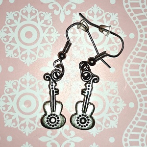 Gitár fülbevaló nem csak rockerek ek - Meska.hu