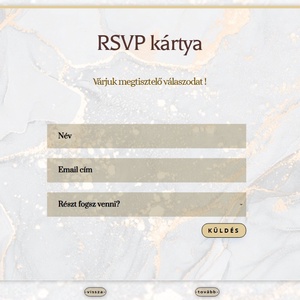 Digitális esküvői meghívó arany szíves motívummal - művészet - grafika & illusztráció - digitális - Meska.hu