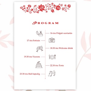 Digitális esküvői meghívó fényképpel és magyaros motívummal - művészet - grafika & illusztráció - digitális - Meska.hu