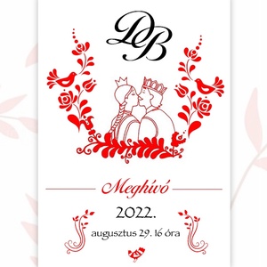 Digitális esküvői meghívó magyaros motívummal, Művészet, Grafika & Illusztráció, Digitális, , MESKA