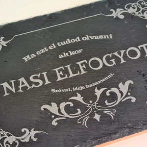 Fekete pala tálalódeszka, Nasi - otthon & életmód - konyhafelszerelés, tálalás - konyhai dekoráció - konyhai dísz - Meska.hu