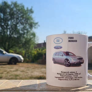 Egyedi, autóskártya mintás bögre - otthon & életmód - konyhafelszerelés, tálalás - tálalás - bögre & csésze - Meska.hu