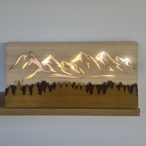 LED-es falikép, Mountain - otthon & életmód - dekoráció - kép & falikép - fából készült kép - Meska.hu LED-es falikép, Mountain - otthon & életmód - dekoráció - kép & falikép - fából készült kép - Meska.hu