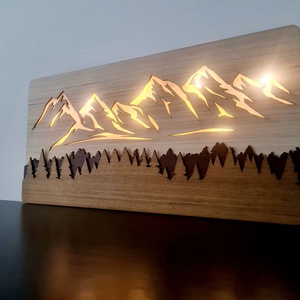 LED-es falikép, Mountain - otthon & életmód - dekoráció - kép & falikép - fából készült kép - Meska.hu LED-es falikép, Mountain - otthon & életmód - dekoráció - kép & falikép - fából készült kép - Meska.hu