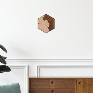 Hatszögletű labirintus falióra - Hexalabyrinth - otthon & életmód - dekoráció - fali és függő dekoráció - falióra & óra - Meska.hu