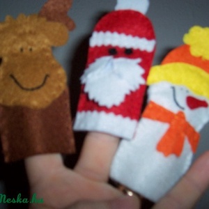 Télapó  és társai ujjbábkészlet - játék & sport - bábok - báb készlet - Meska.hu