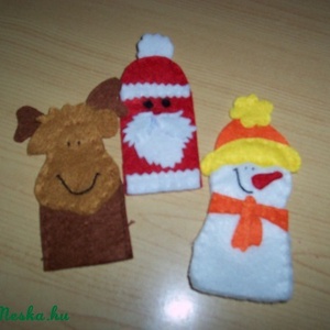 Télapó  és társai ujjbábkészlet - játék & sport - bábok - báb készlet - Meska.hu