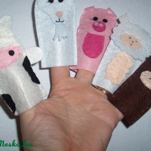 Ujjbábkészlet - az istálló lakói - játék & sport - bábok - ujjbáb - Meska.hu