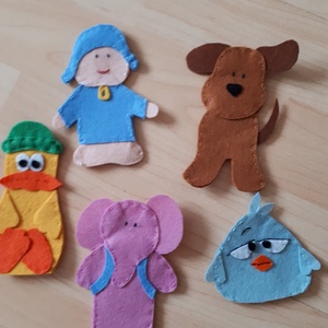  Pocoyo és barátai ujjbábkészlet - játék & sport - bábok - ujjbáb - Meska.hu