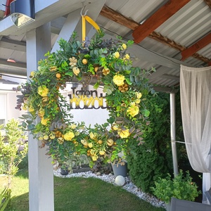 Isten hozott ajtódísz, koszorú, kopogtató  - otthon & életmód - dekoráció - virágdísz és tartó - koszorú - Meska.hu