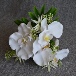 Orchidea csokor pálmalevéllel - otthon & életmód - dekoráció - virágdekoráció - virágok - virágcsokor - Meska.hu