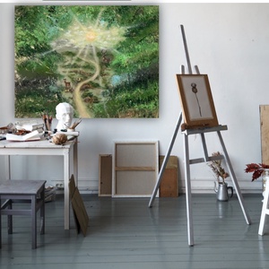 Erdő festmény - művészet - festmény - akril - Meska.hu