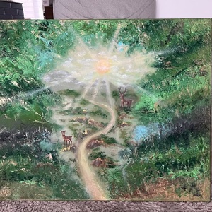 Erdő festmény - művészet - festmény - akril - Meska.hu