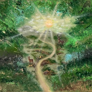 Erdő festmény - Meska.hu