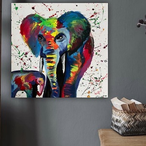 Elefántok festmény - művészet - festmény - akril - Meska.hu