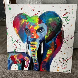 Elefántok festmény - Meska.hu
