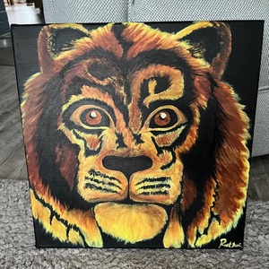 Oroszlánfej festmény - Meska.hu