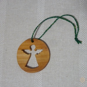 Angyal mintás karácsonyfadísz, Karácsony, Karácsonyi lakásdekoráció, Karácsonyfadíszek, Famegmunkálás, MESKA