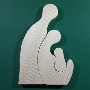 Szent Család , Karácsony, Karácsonyi lakásdekoráció, Karácsonyi falu, házikó, Famegmunkálás, MESKA