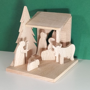 Kisméretű magyaros Betlehem, Karácsony, Karácsonyi lakásdekoráció, Karácsonyi falu, házikó, Famegmunkálás, MESKA