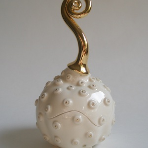 fehér-arany porcelán ékszertartó - Meska.hu