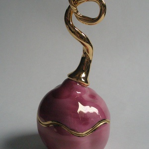 viola-arany porcelán ékszertartó - Meska.hu