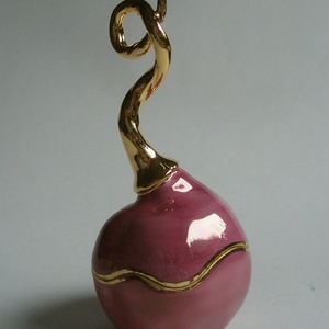 viola-arany porcelán ékszertartó - ékszer - ékszertartó - Meska.hu