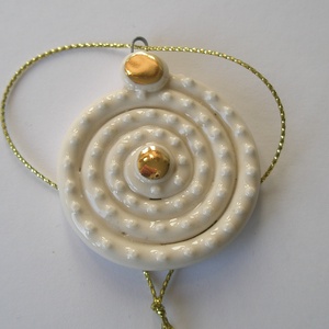 Porcelán karácsonyfa dísz - Meska.hu