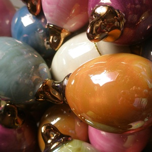 Porcelán tojás - ünnepi díszek, dekorációk - húsvéti díszek és dekorációk - húsvéti tojás, hímestojás - Meska.hu