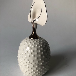 fehér-arany porcelán ékszertartó - ékszer - ékszertartó - ékszertartó állvány - Meska.hu