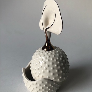 fehér-arany porcelán ékszertartó - ékszer - ékszertartó - ékszertartó állvány - Meska.hu