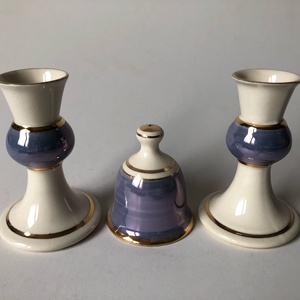 Karácsonyi aprószett: gyertyatartók és csengő - Meska.hu