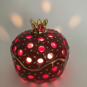 Gránátalma mécsestartó - Meska.hu