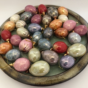 Húsvéti Porcelán tojás 6 db szett - ünnepi díszek, dekorációk - húsvéti díszek és dekorációk - húsvéti tojás, hímestojás - Meska.hu