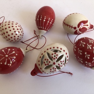 Húsvéti Porcelán tojás 6 db szett, Ünnepi díszek, dekorációk, Húsvéti díszek és dekorációk, Húsvéti tojás, hímestojás, Kerámia, MESKA