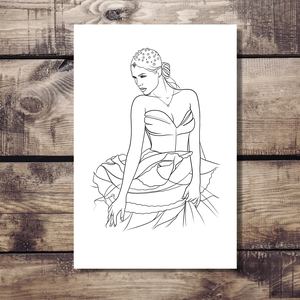 elegáns vonalrajz , Művészet, Portré & Karikatúra, Portré, Fotó, grafika, rajz, illusztráció, MESKA