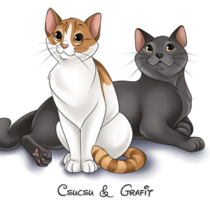 2 fős Disney portré - művészet - portré & karikatúra - portré - Meska.hu