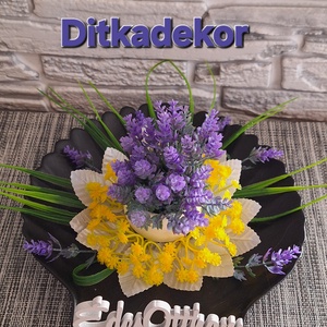 Levendula-ölelés az otthonodnak , Otthon & Életmód, Virágdekoráció, Virágdíszek, Asztali virágdísz, Festett tárgyak, Virágkötés, MESKA