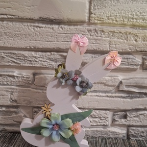 Pasztell Menta Fa Nyuszi � Modern Kézműves Húsvéti Dísz , Ünnepi díszek, dekorációk, Húsvéti díszek és dekorációk, Húsvéti ablakdíszek, Mindenmás, Virágkötés, MESKA