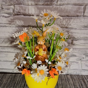 Húsvéti Kaspó-Varázs � Egyedi tavaszi asztaldíszek vidám nyuszikkal ���� - ünnepi díszek, dekorációk - húsvéti díszek és dekorációk - húsvéti asztaldíszek - Meska.hu