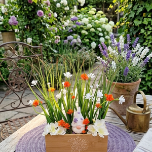 Szerencsehozó bambuszos manókert, Otthon & Életmód, Dekoráció, Asztal és polc dekoráció, Díszüveg, Virágkötés, MESKA